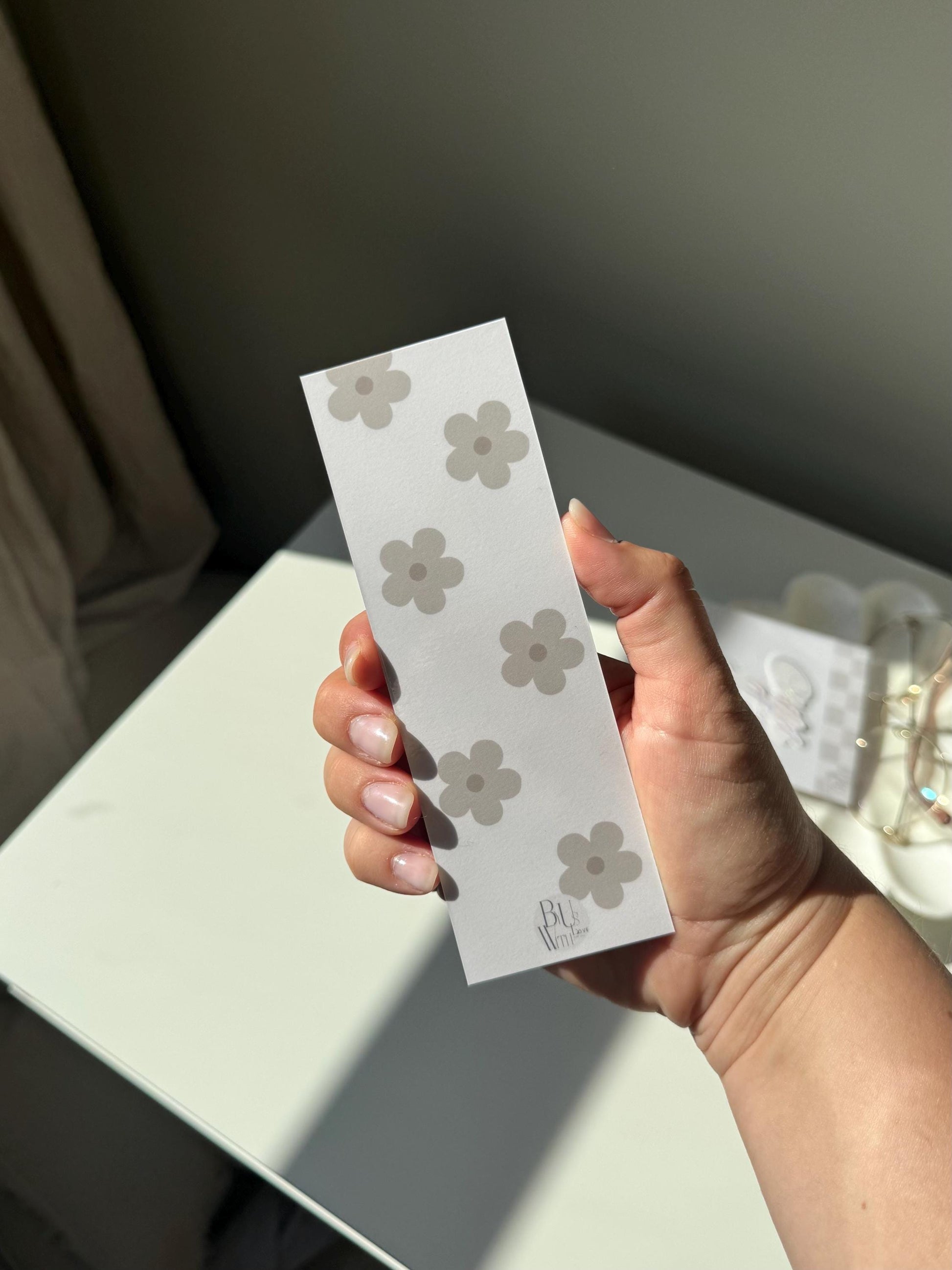 Cottage core Beige Floral Bookmark
