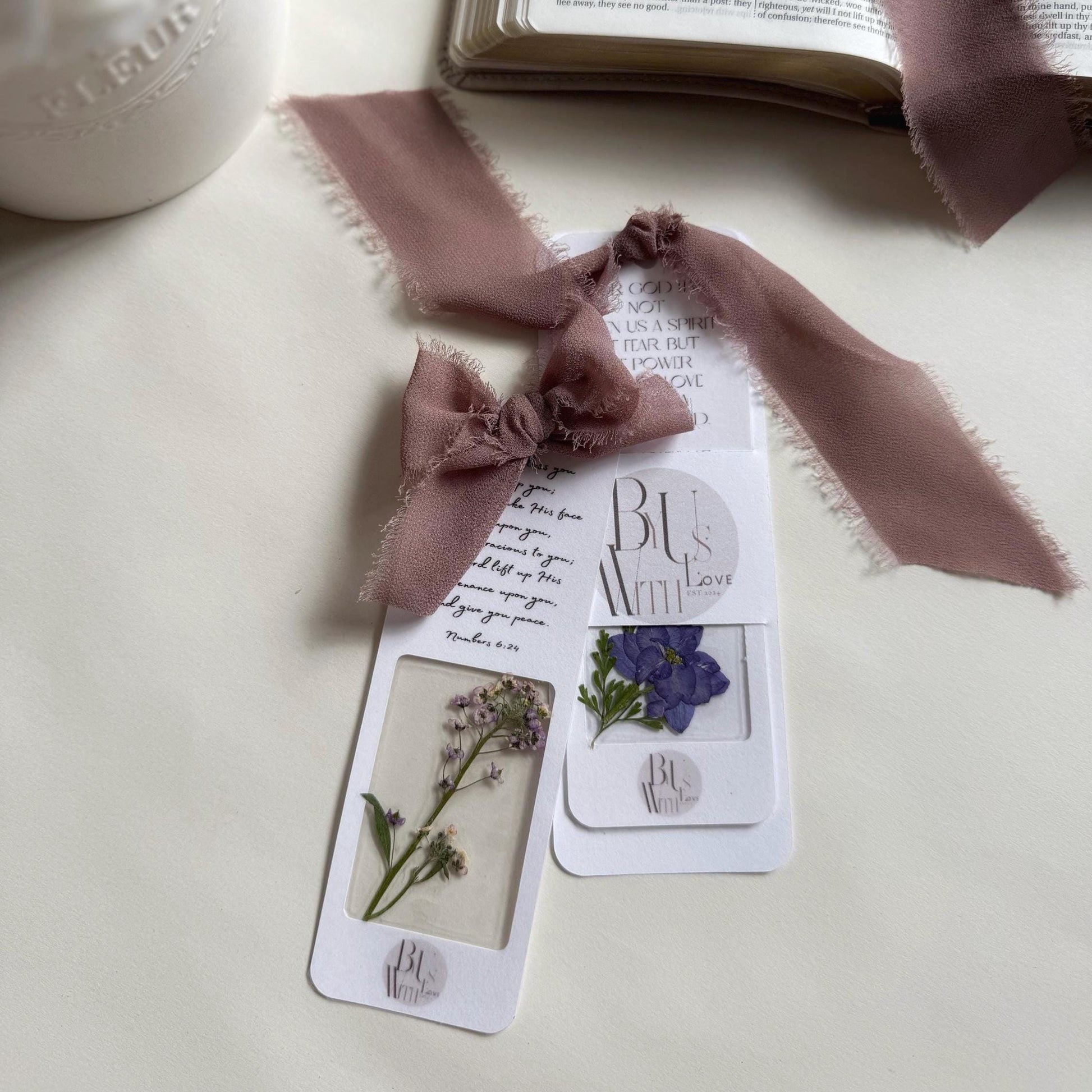 Customized Dried Floral Bookmark
