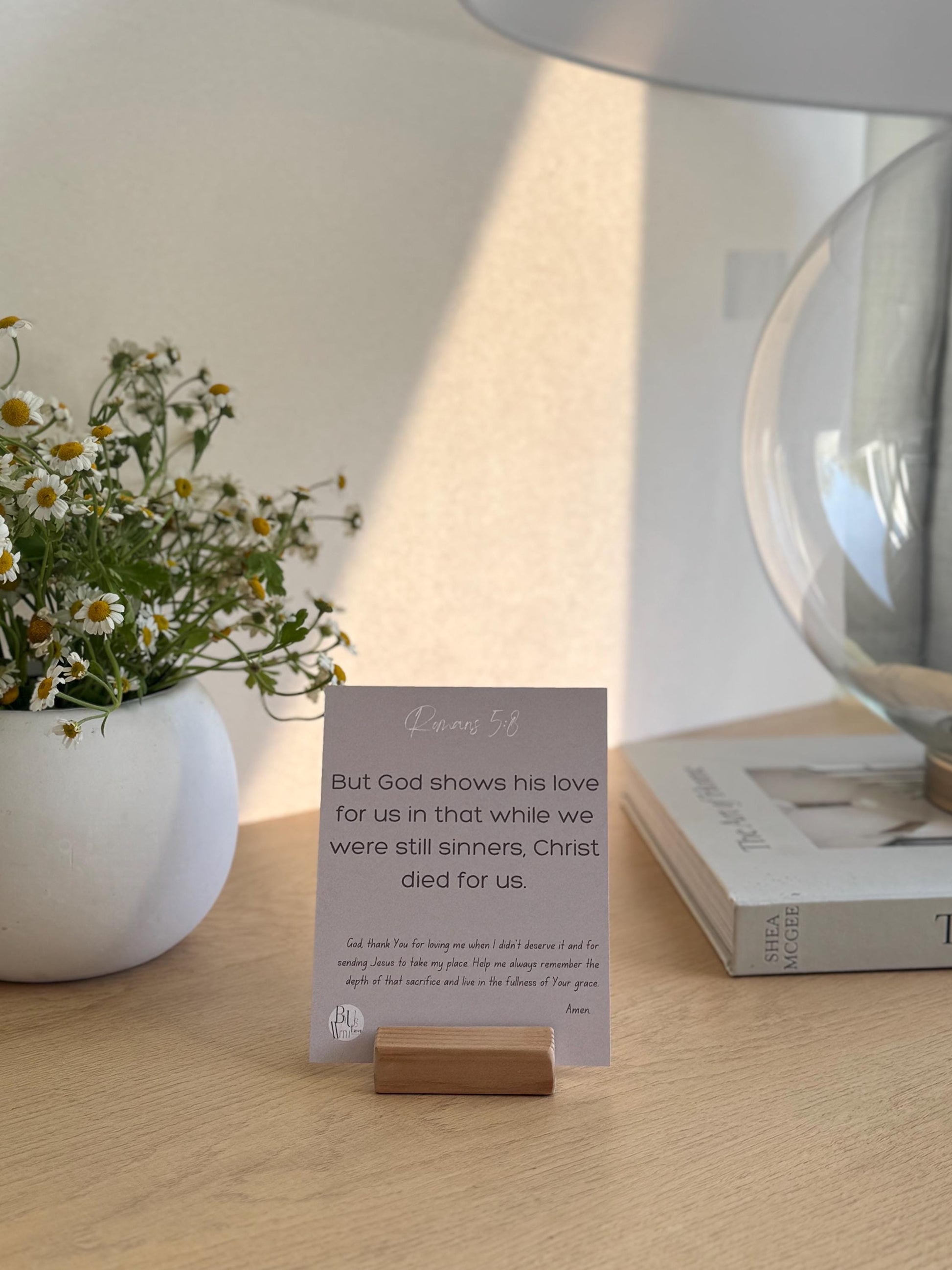 Bible Verse Cards – 12 Neutral Scripture Memory Cards with Prayer