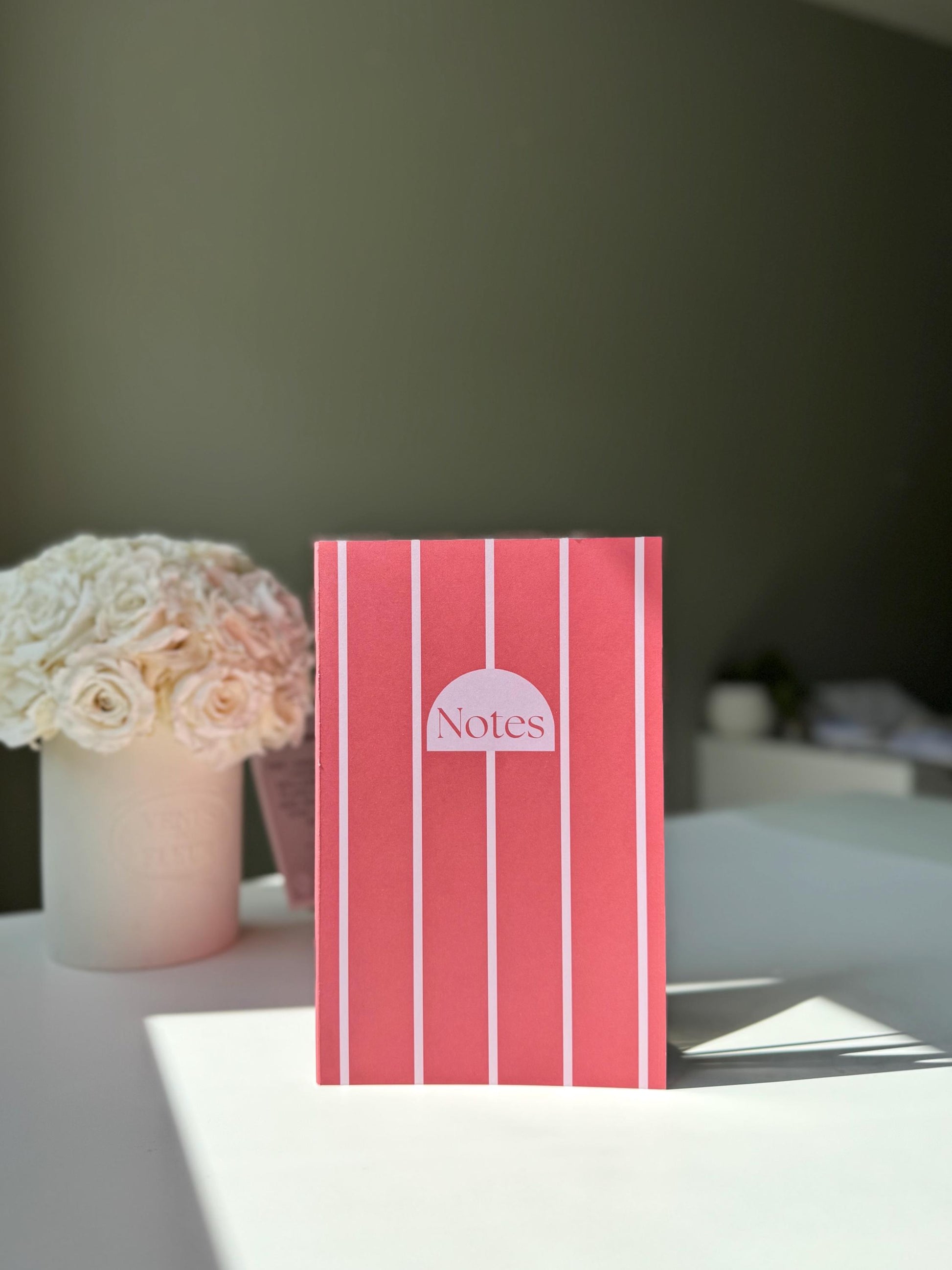 Pinks Striped Notebook & Sketchbook