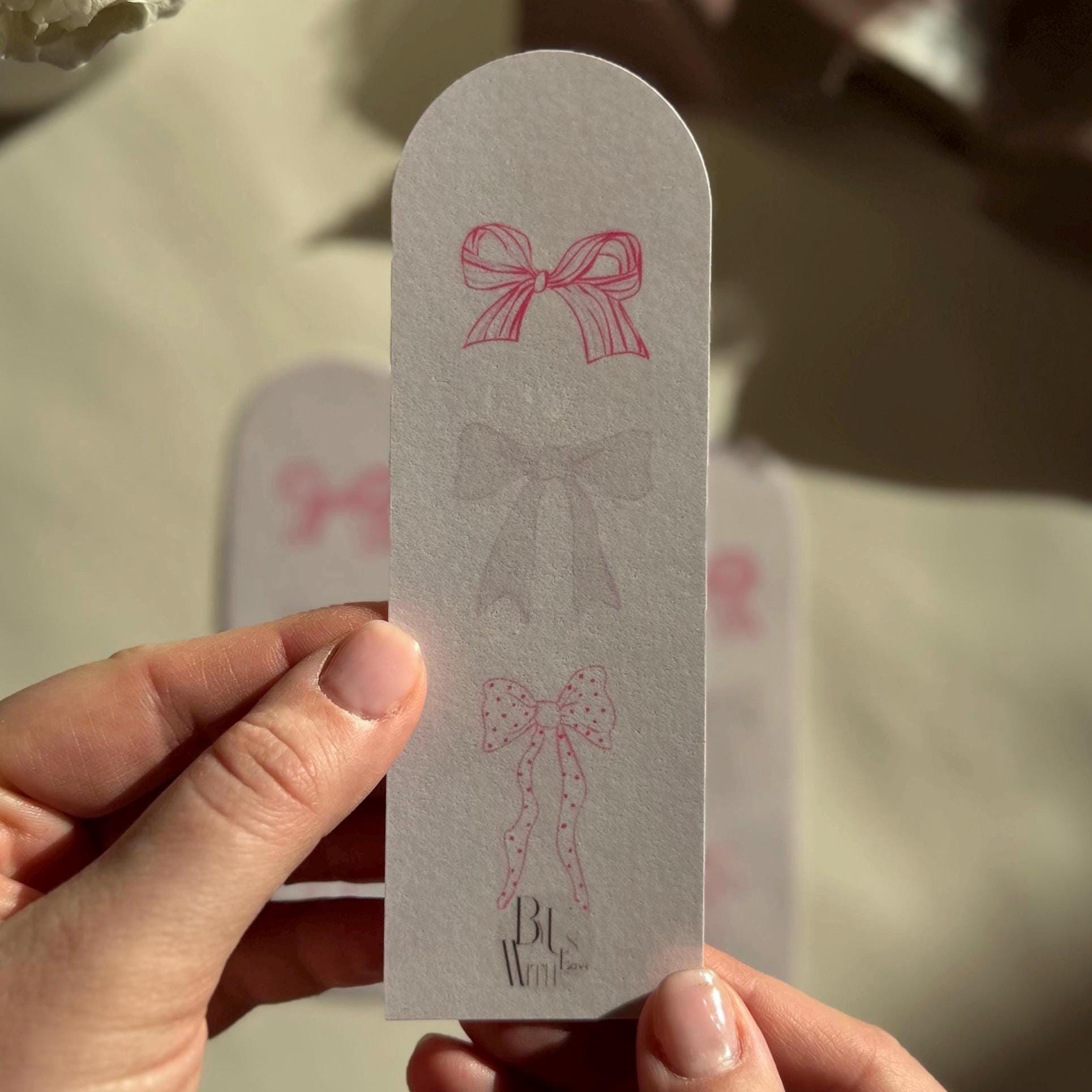 Girlie Pink Bows Bookmark