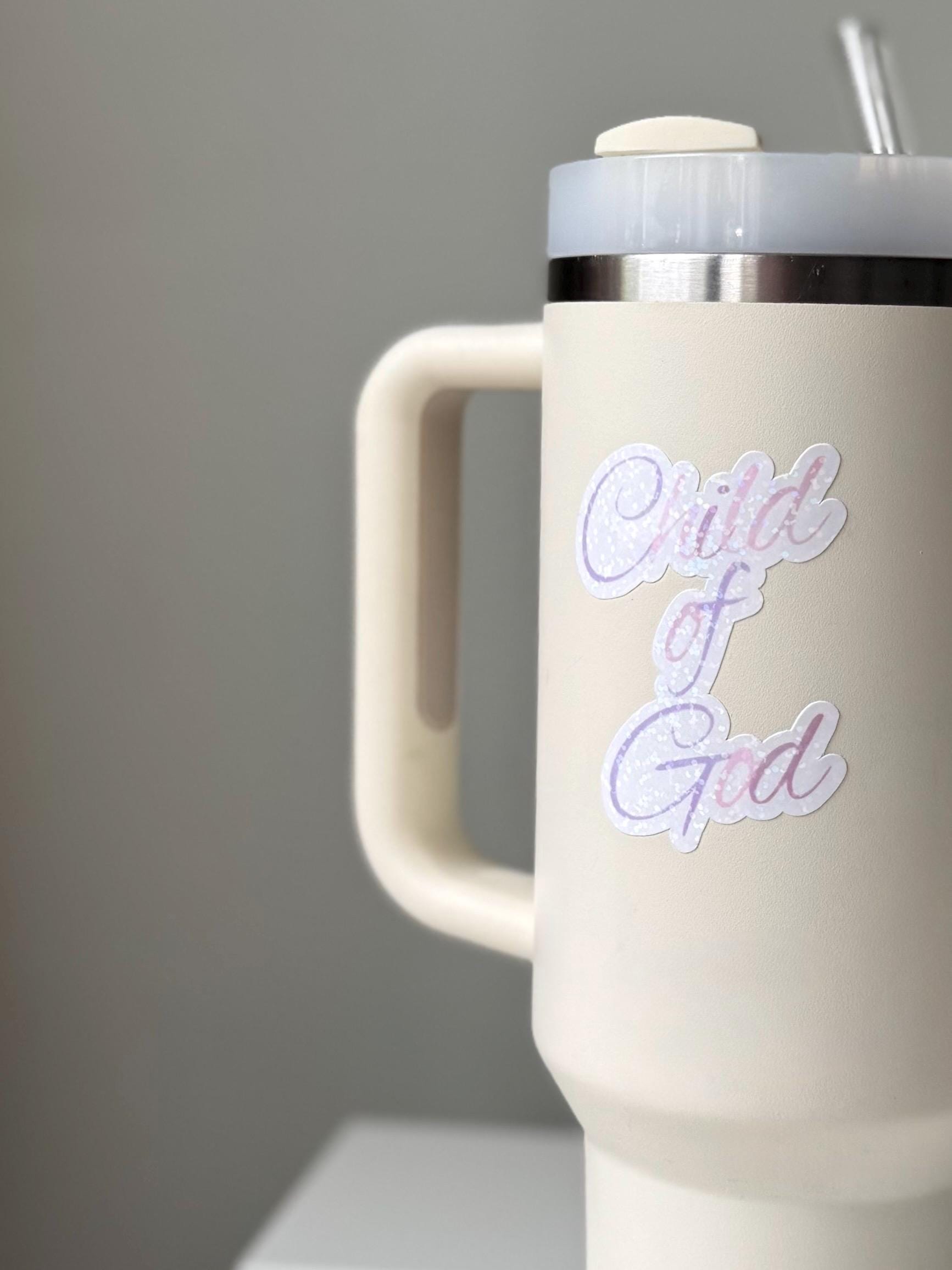 Pink Sparkly “Child of God” Sticker