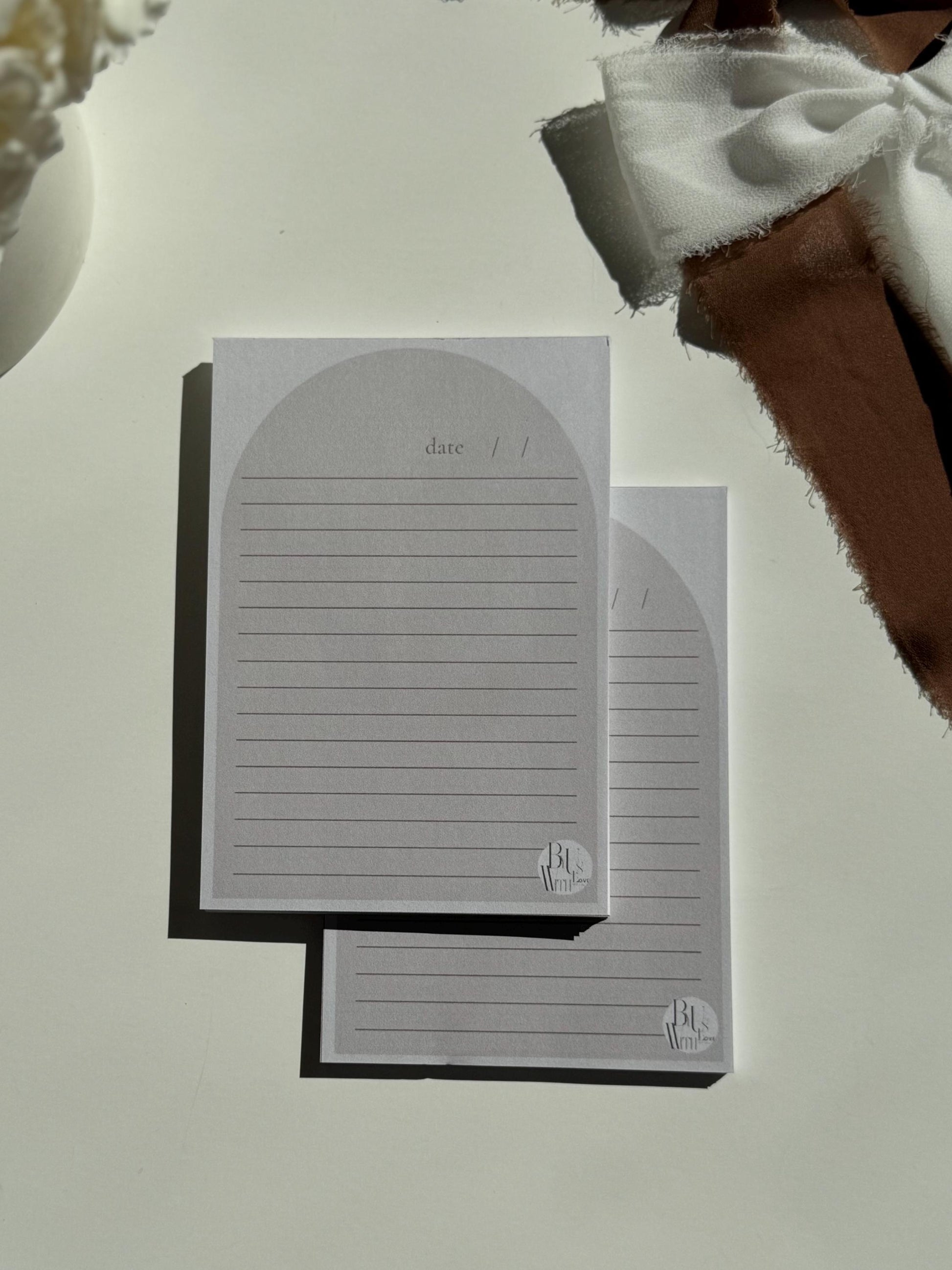 Beige Arched Design Notepad