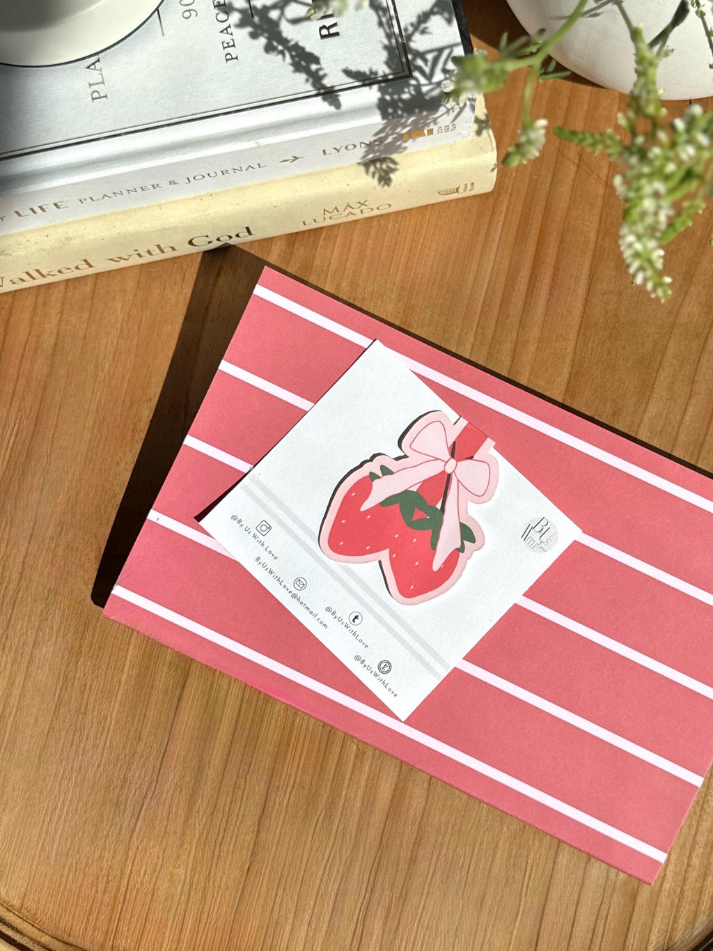 Strawberry Magnetic Bookmark – Cute & Durable Page Marker