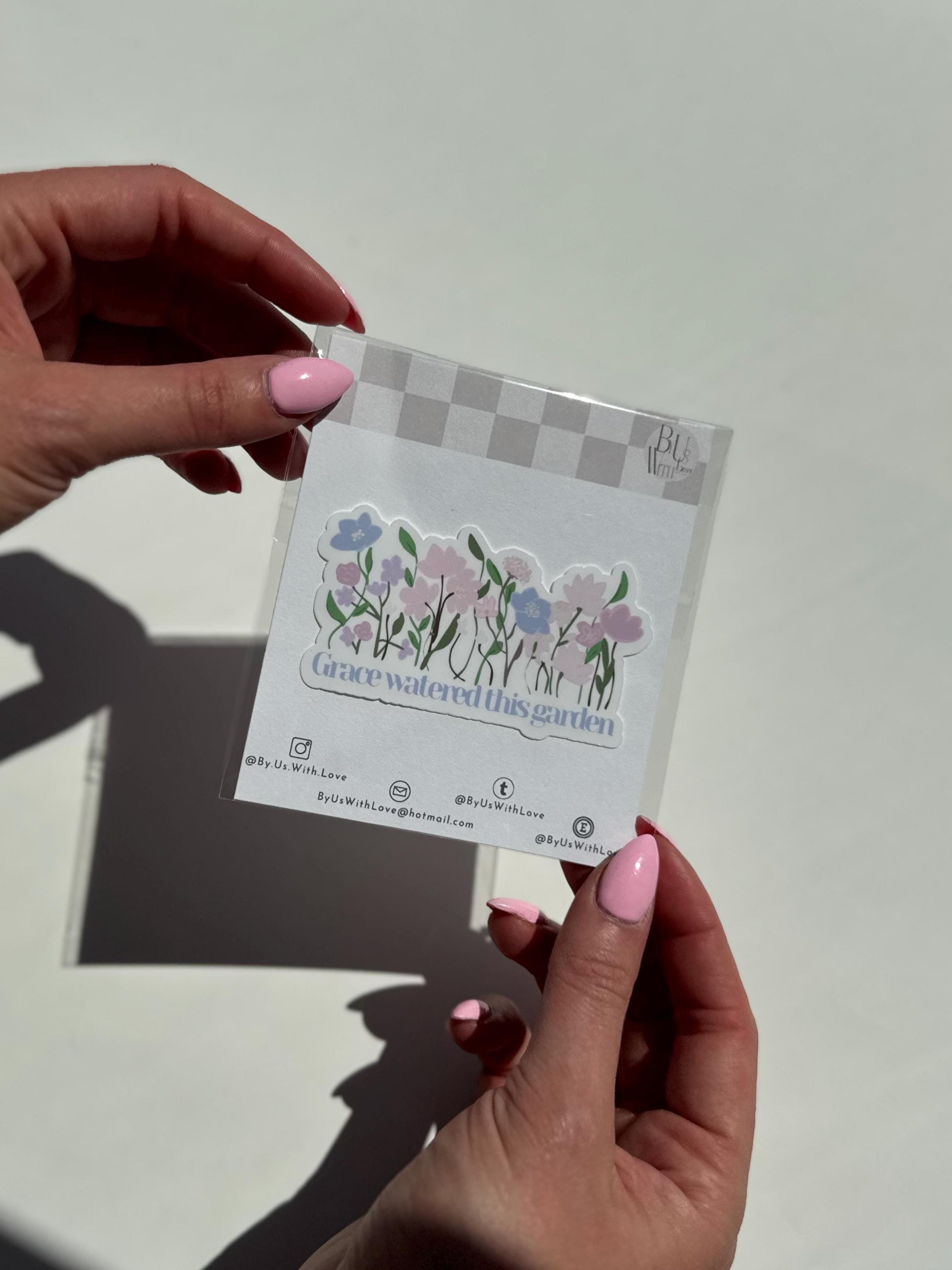 Grace Watered This Garden – Floral Sticker