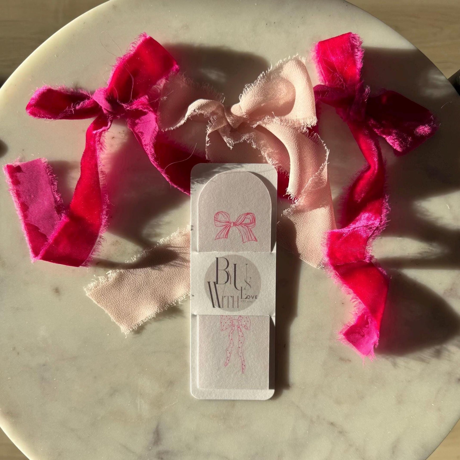 Girlie Pink Bows Bookmark