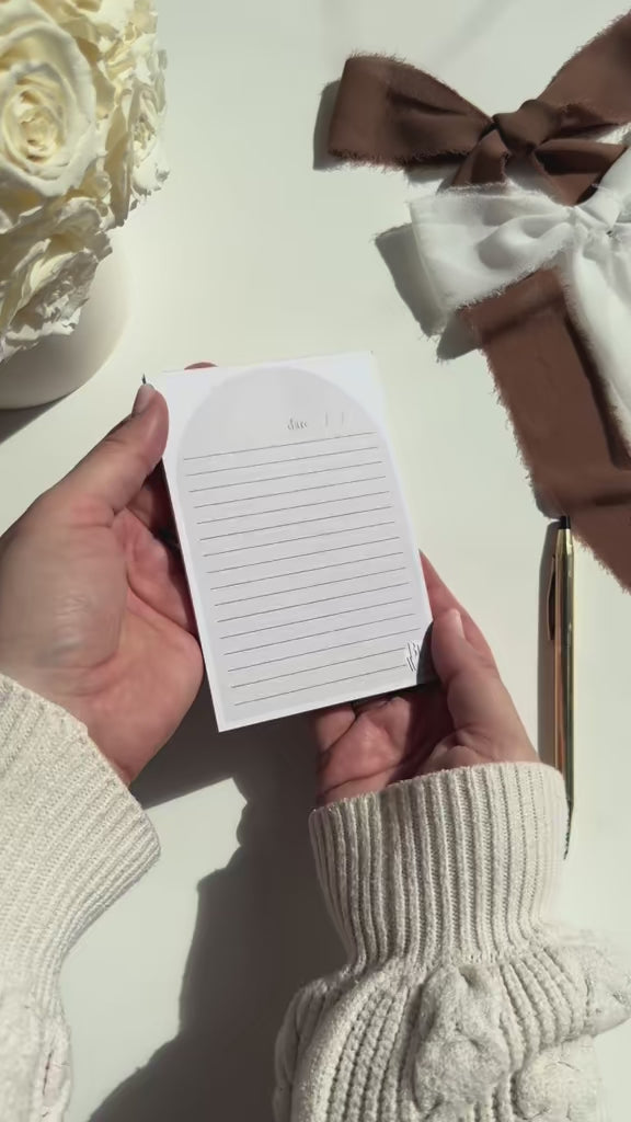 Beige Arched Design Notepad