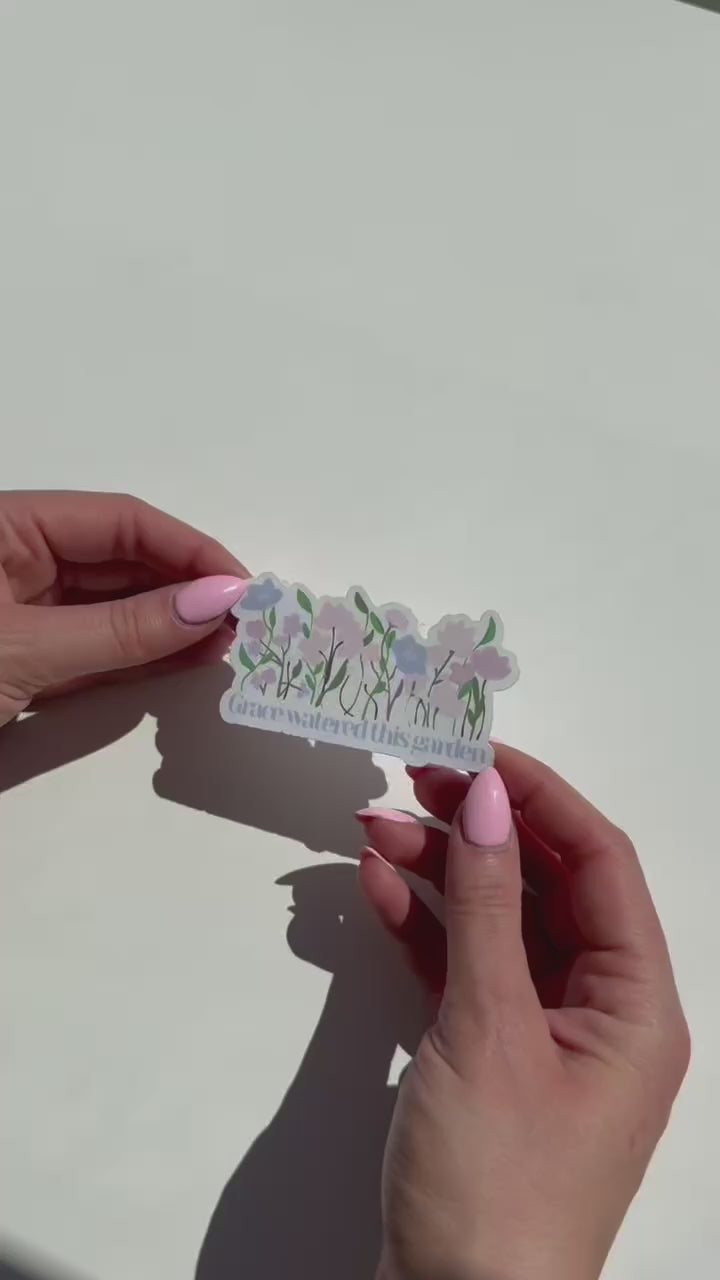 Grace Watered This Garden – Floral Sticker