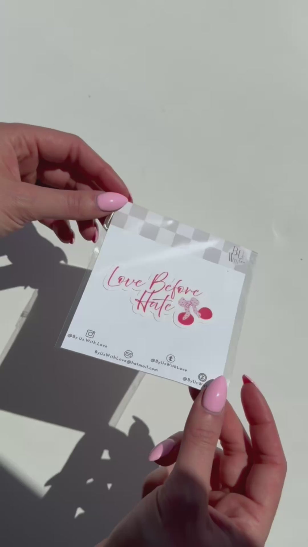 Love Over Hate - Cherry Sticker