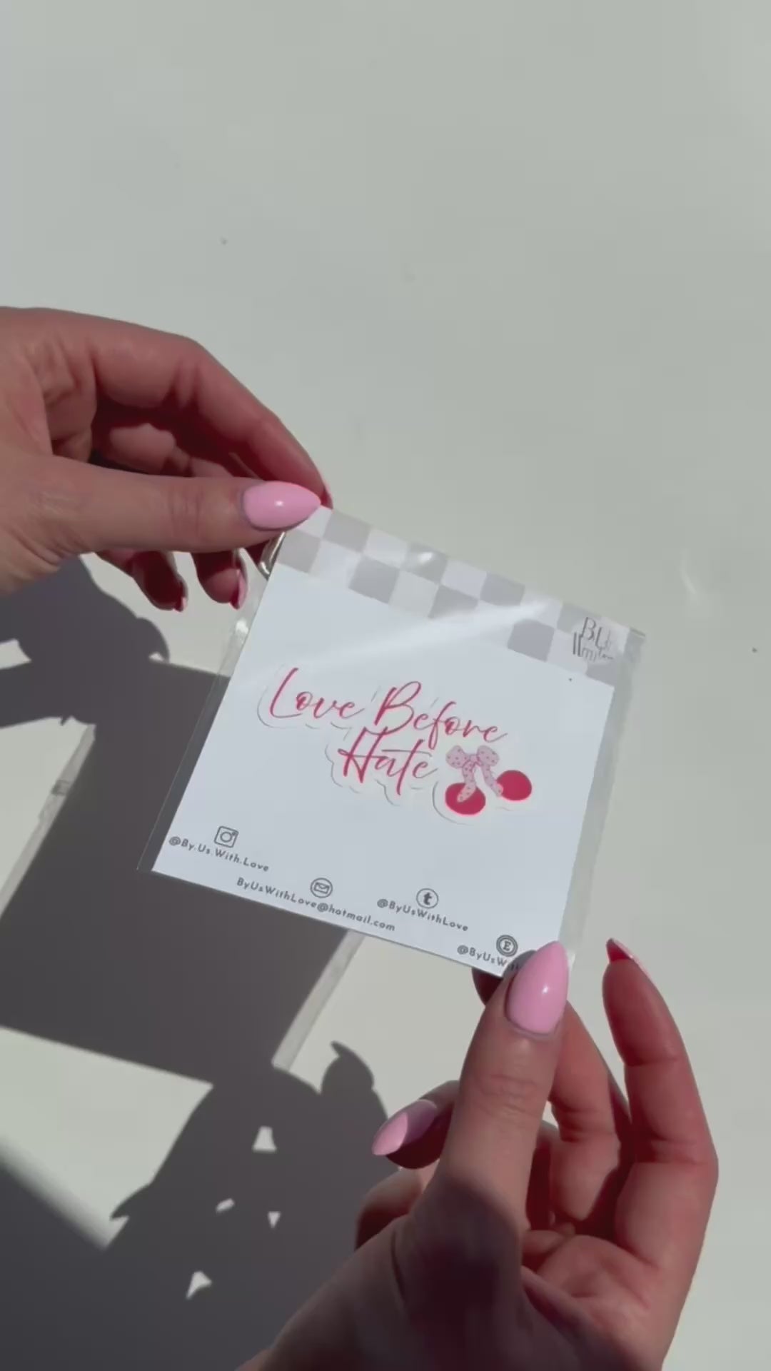 Love Over Hate - Cherry Sticker