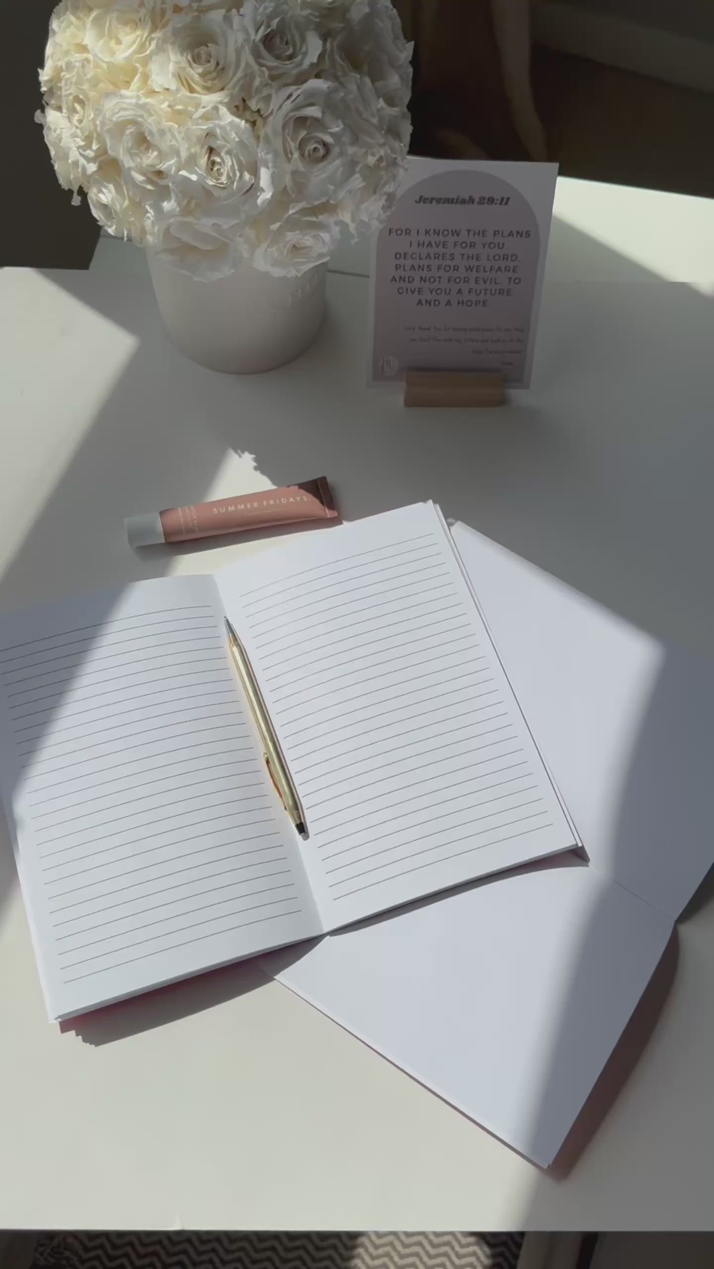 Pinks Striped Notebook & Sketchbook