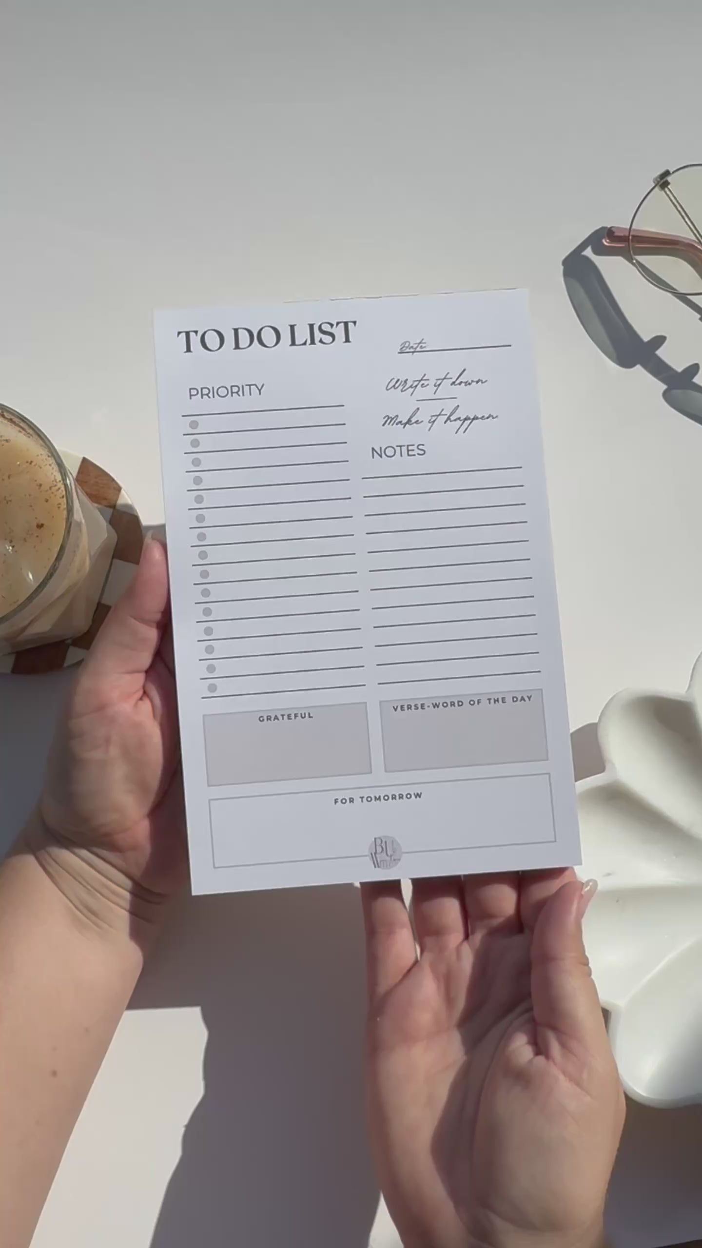 Neutral Daily To-Do List Notepad — Calm Your Chaos with Purposeful Planning