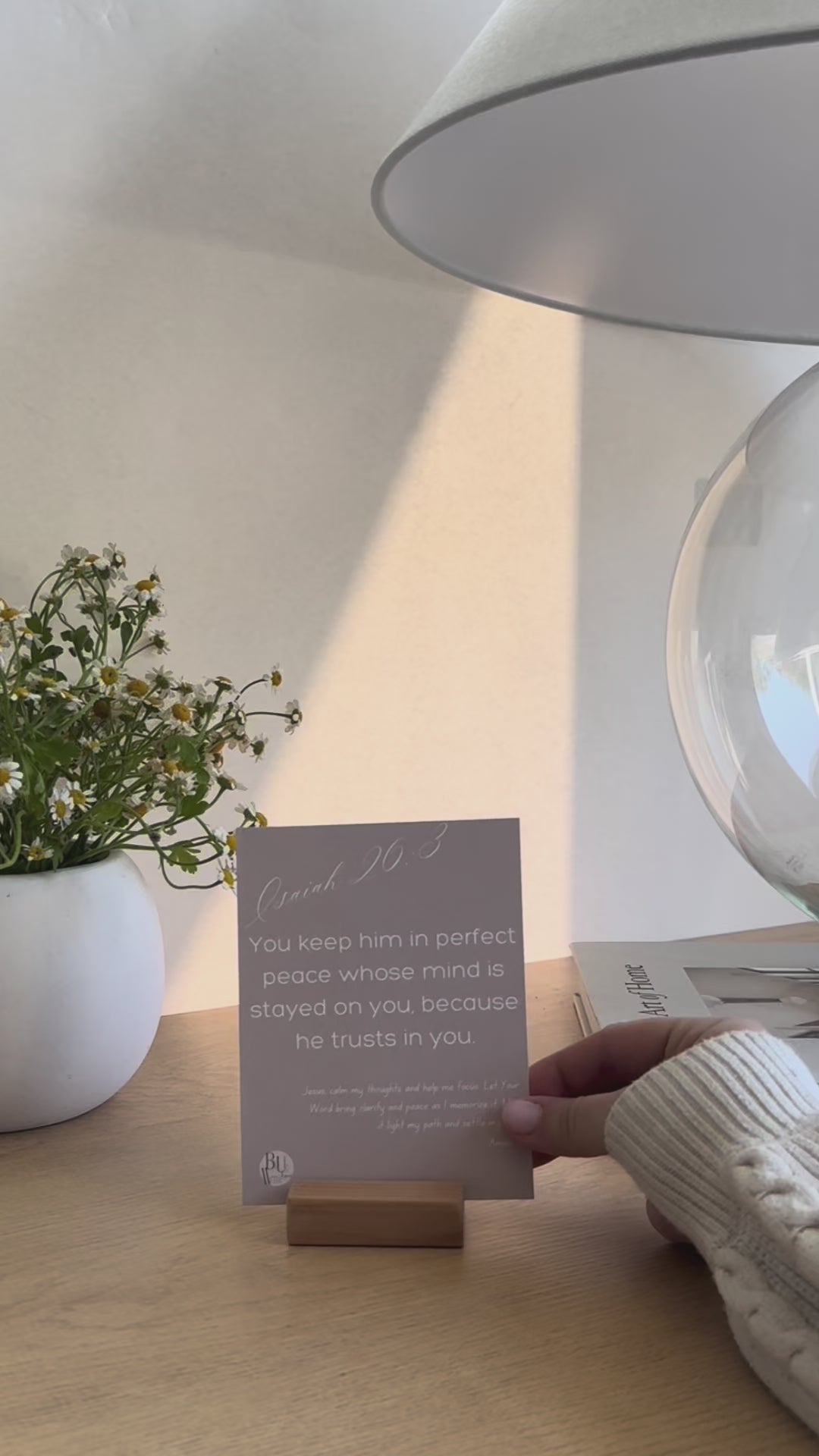 Bible Verse Cards – 12 Neutral Scripture Memory Cards with Prayer