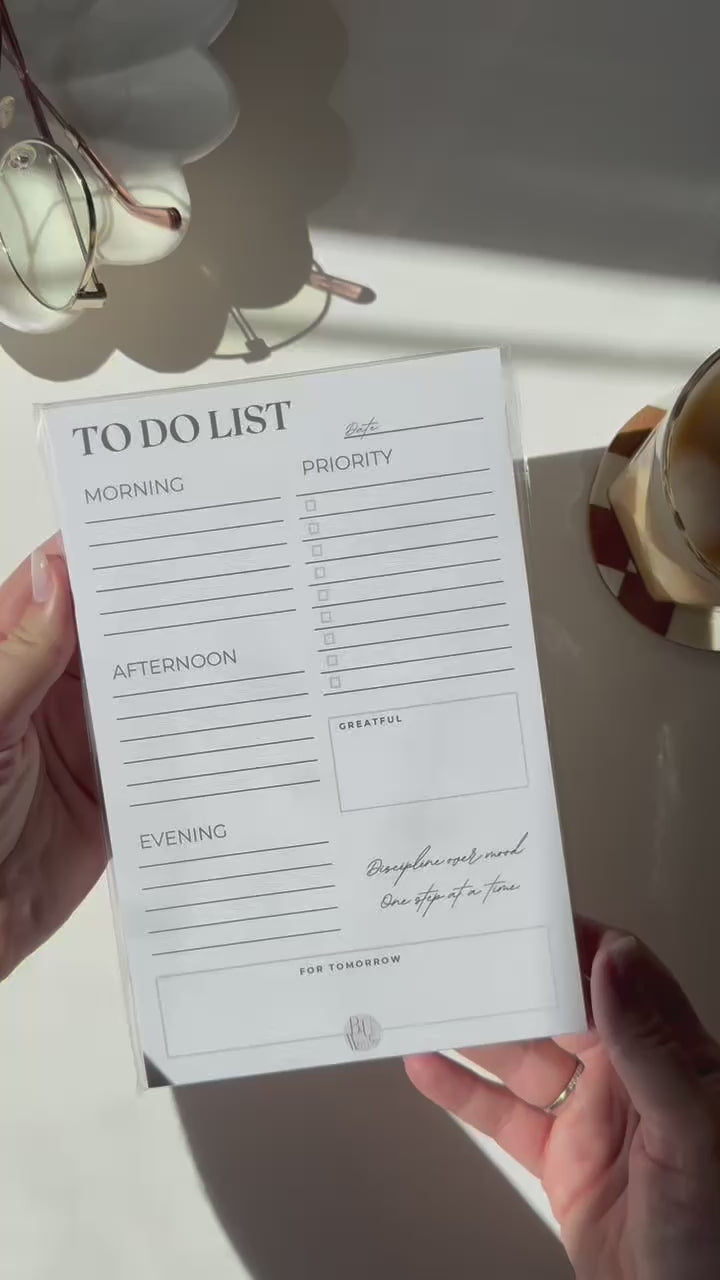 Beige Square - Inspirational To-Do List Notepad