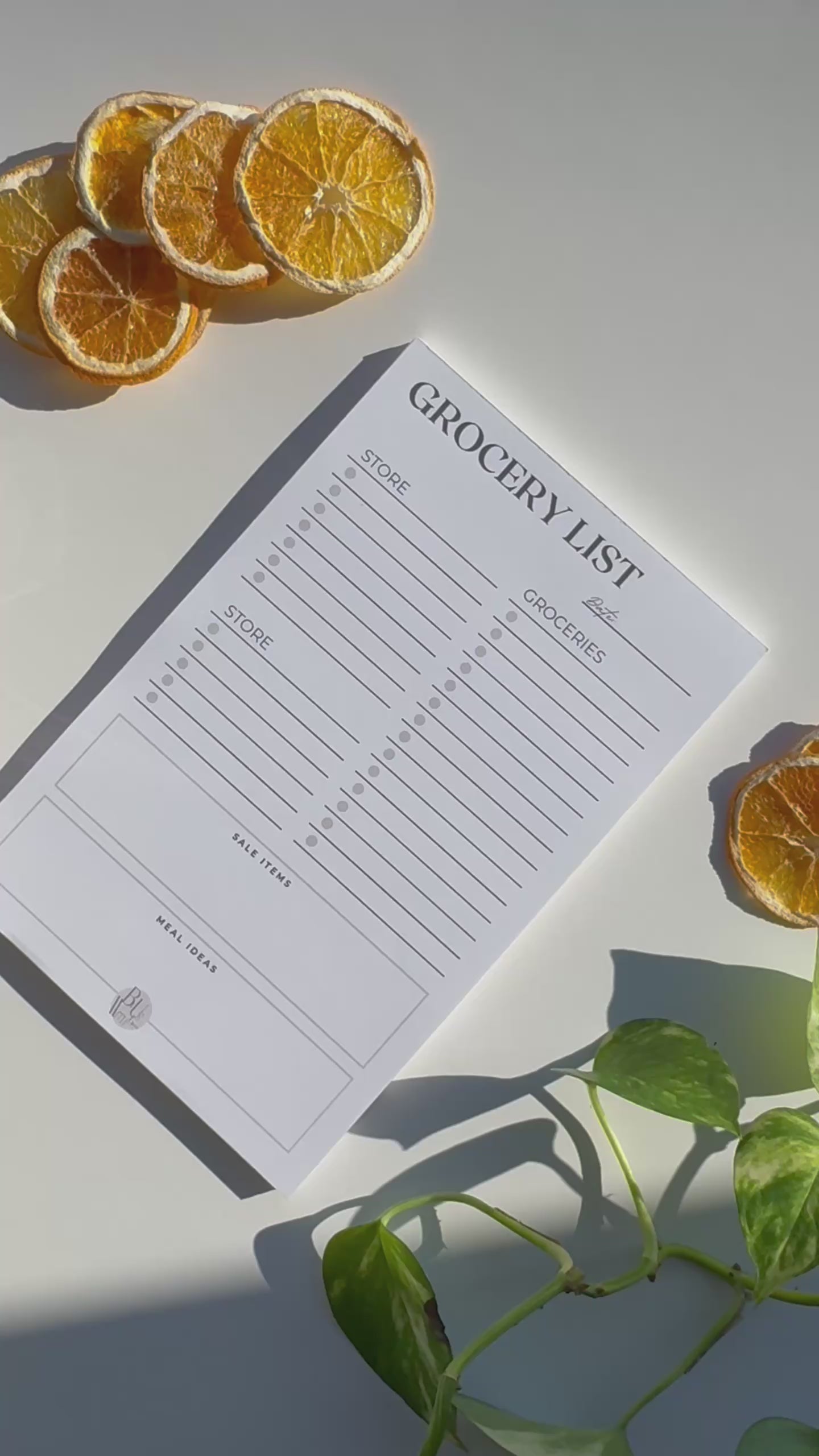 Simplify Your Shopping | A5 Grocery List Tear-Off Pad