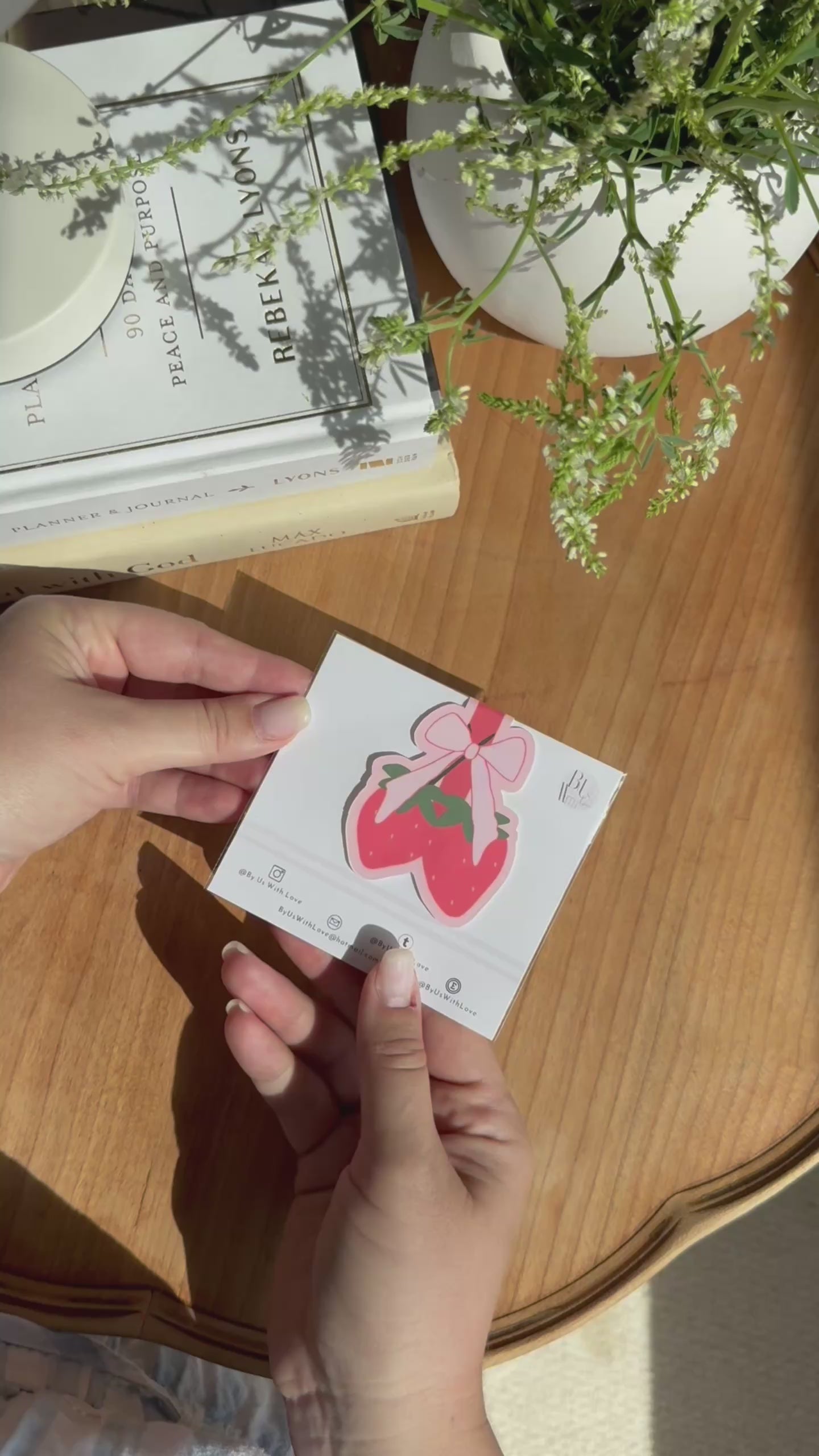 Strawberry Magnetic Bookmark – Cute & Durable Page Marker