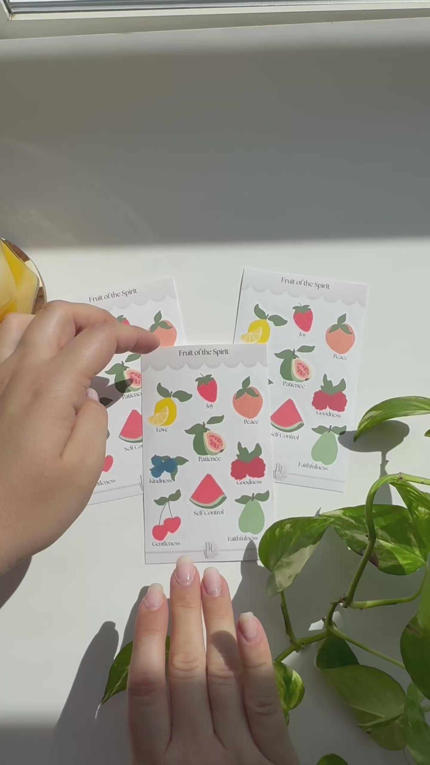 Fruits of the Spirit Sticker Sheet – Faith-Inspired Christian Stickers